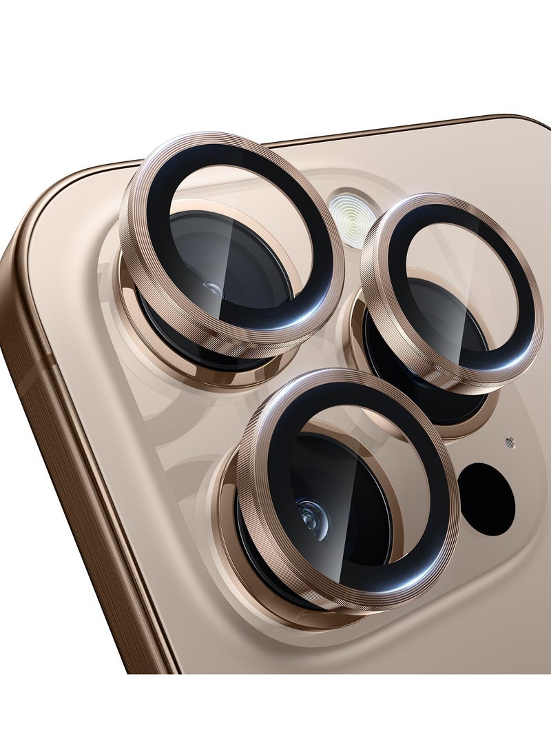 5Pcs Camera Lens Protector for iPhone 14 Pro 14 Pro Max 16 Pro 16 Pro Max, HD Tempered Metal Glass Full Coverage Ring Cover, Scratch Resistant Protection Film Accessories, Bronze - Image 1